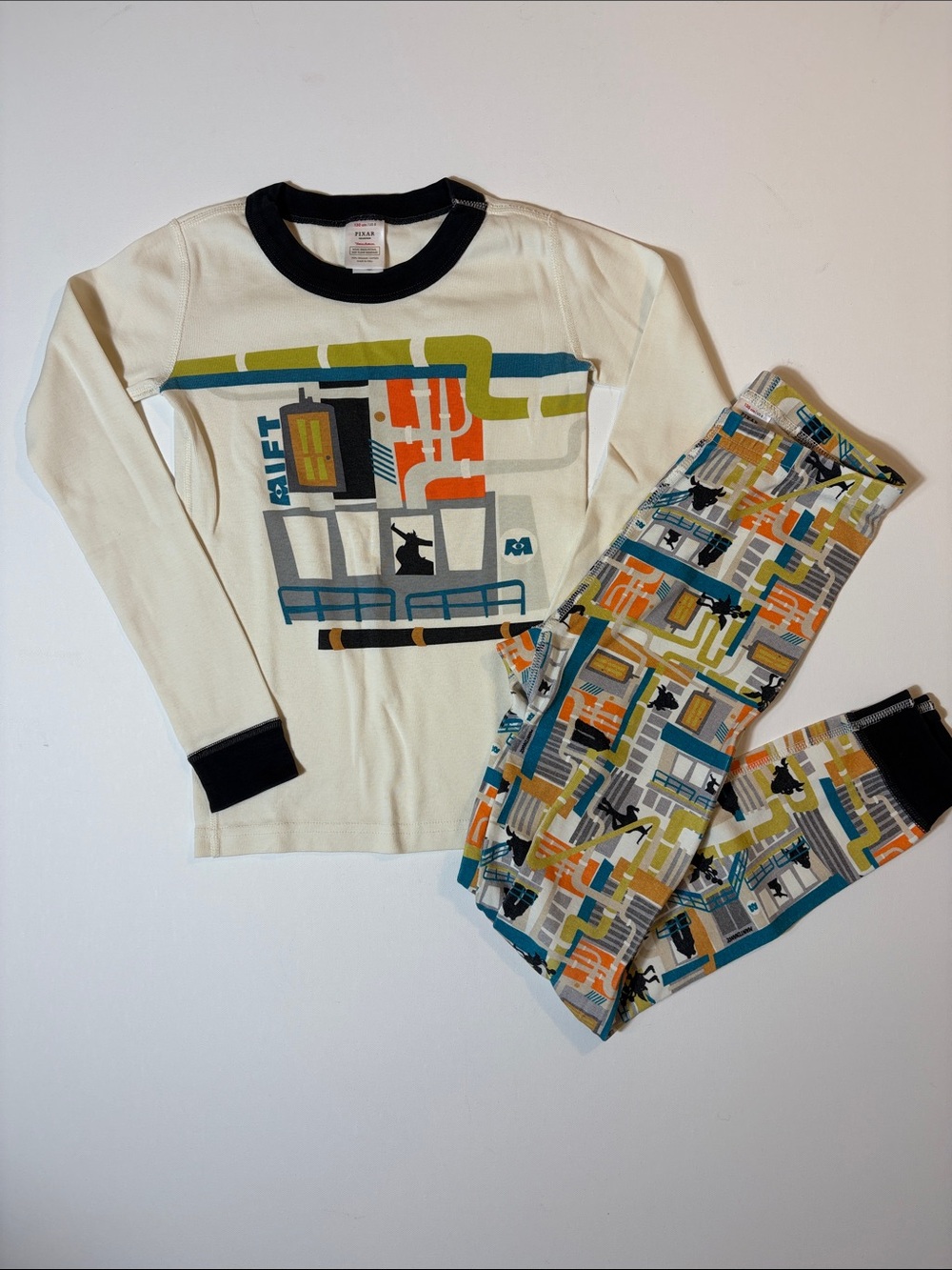 Hanna Andersson Pixar Monsters Inc Pajama Set Kids US 8 Organic Cotton